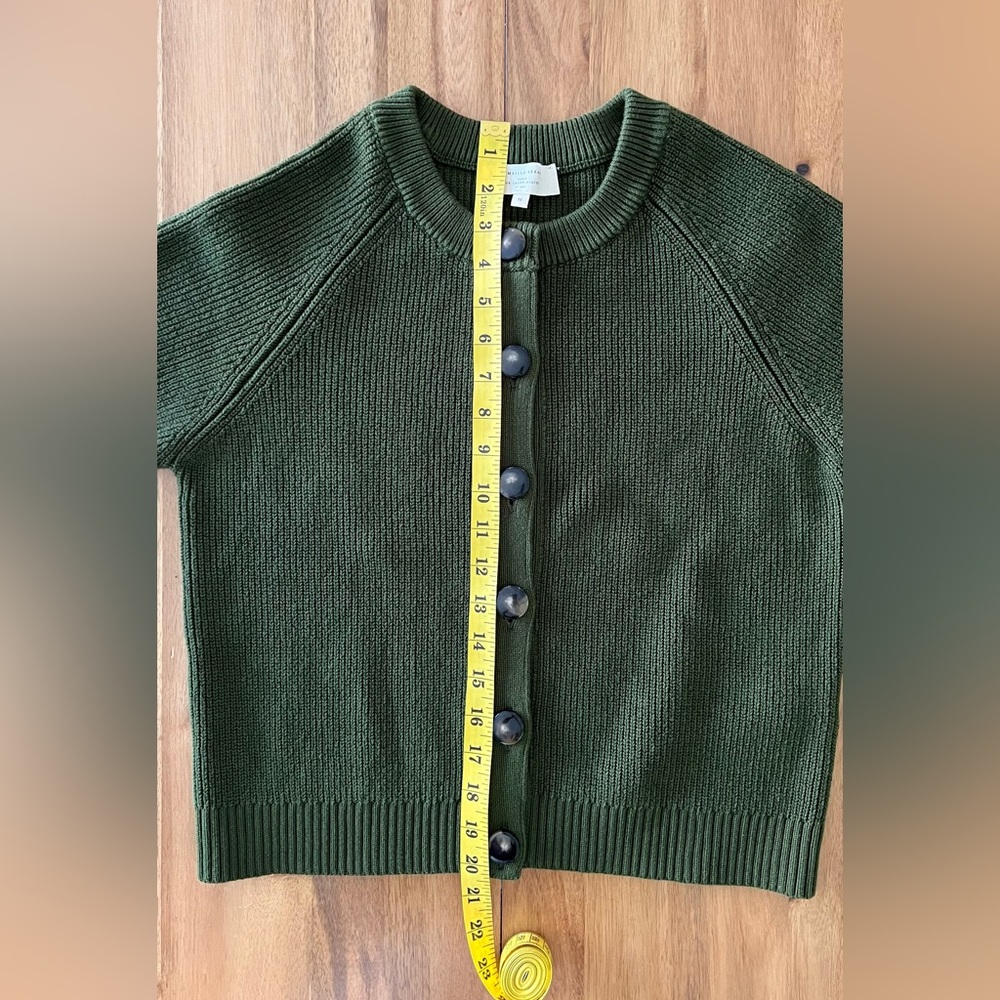 Sezane Isaure Cardigan Perfect Green - Size M - Picture 15 of 15